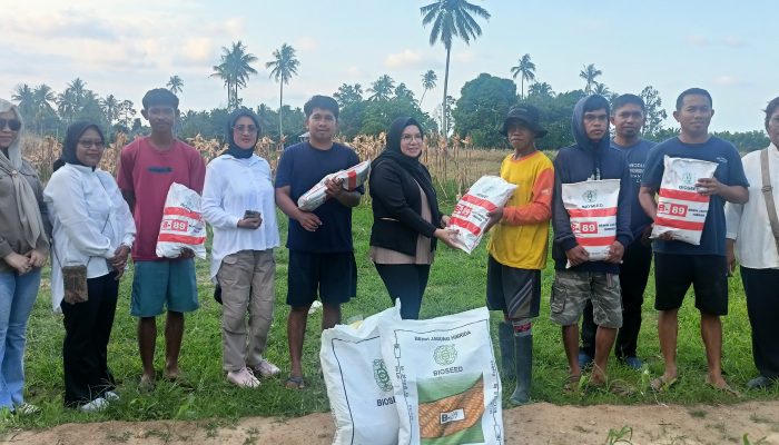 Anleg Parimo Selpina Basrin Beri Bantuan Bibit Jagung ke Petani di Parigi Barat